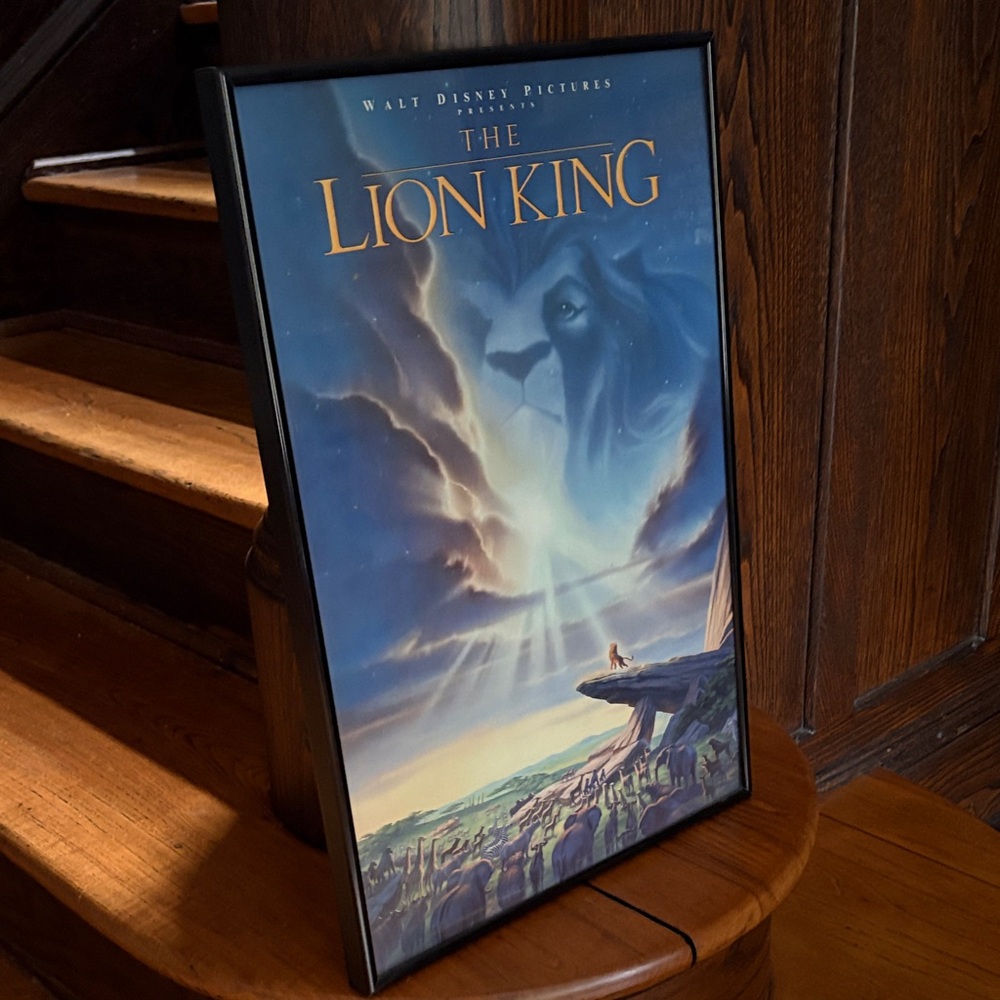 The Lion King Framed Wall Art Poster - Blue